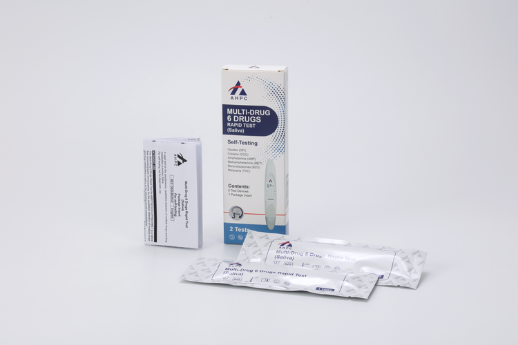 AHPC Multi-Drug 6 Drugs RapidTest (Oral Fluid)OPI50/COC50/AMP50+MET50/BZO10+THC 15 Box/2 Tests