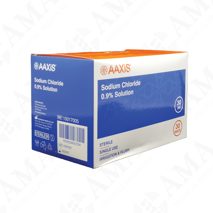 Aaxis Sodium Chloride Irrigation Solution 0.9% 30ml Ampoules
