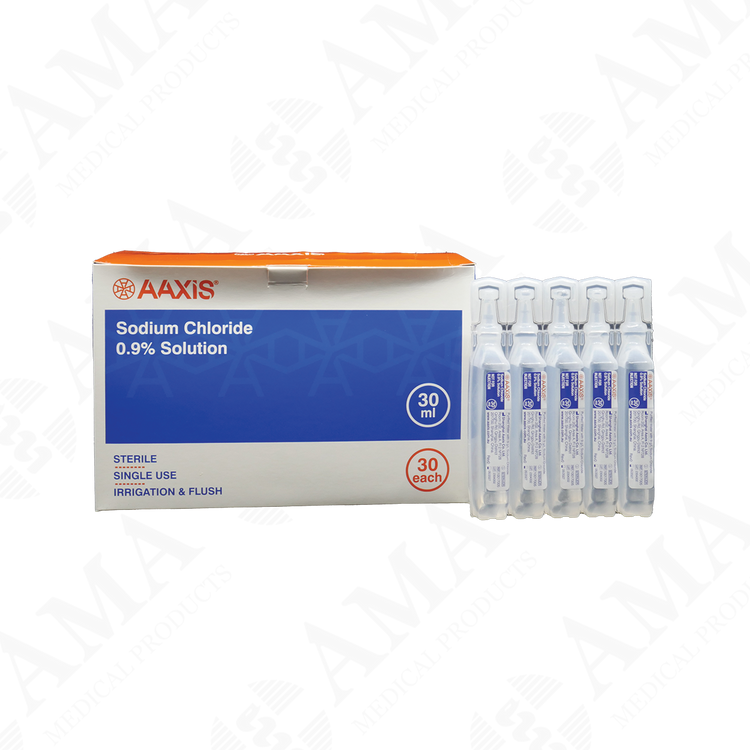 Aaxis Sodium Chloride Irrigation Solution 0.9% 30ml Ampoules