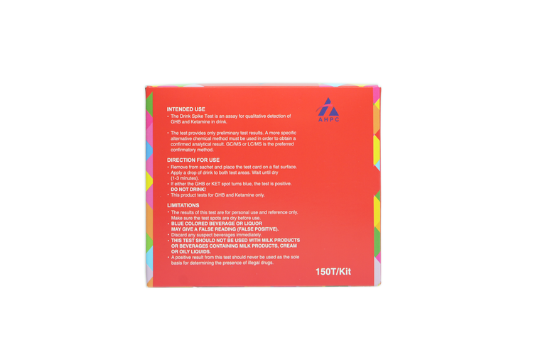 AHPC Drink Check Test (GHB/KET) Packet/10 Tests