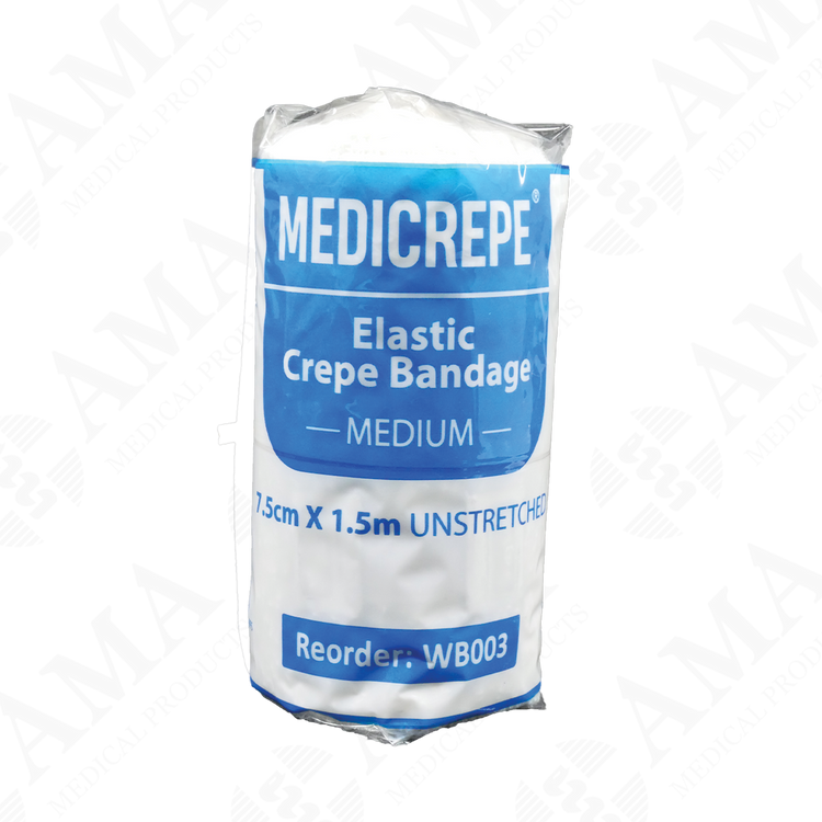 Medicrepe Elastic Crepe Bandage Medium White Non-Sterile (Various Sizes)
