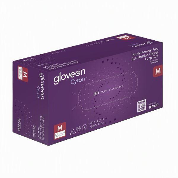 GloveOn Cyton Purple Nitrile Exam Gloves – Long Cuff