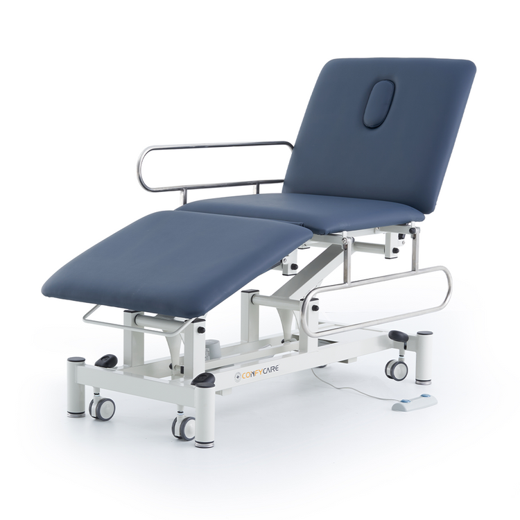 Pacific Medical 3 Section Medical Treatment Couch with Side Rails