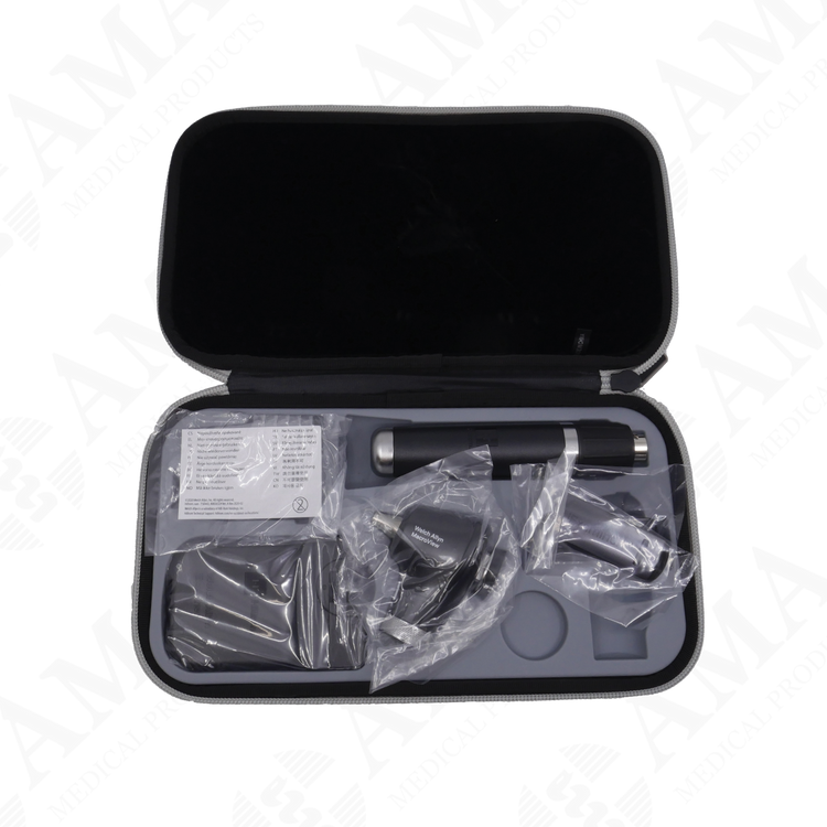 Hillrom Welch Allyn 71-XM3LXE Portable Diagnostic Set MacroView Otoscope Plus, Li-Ion Plus USB-C Power Handle, iExaminer