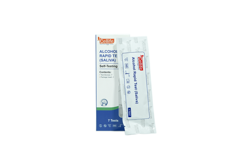 Cellife Alcohol (ALC 0.02%) Rapid Test Device(oral Fluid) Box/7 Tests