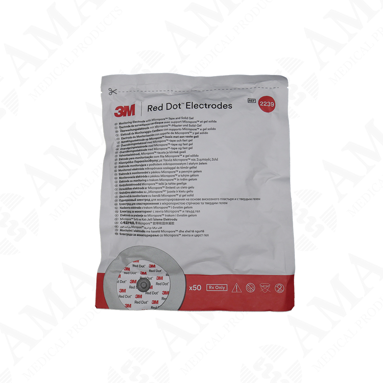 3M Red Dot 2239 Micropore ECG Electrodes