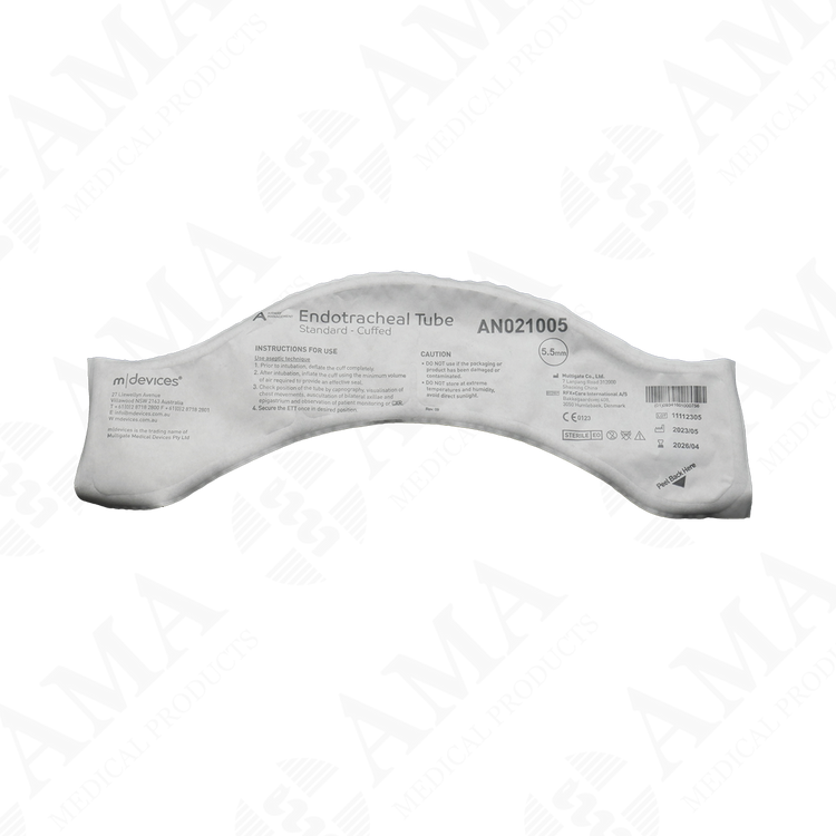 M Devices Endotracheal Tube Standard Cuffed Murphy Eye Sterile