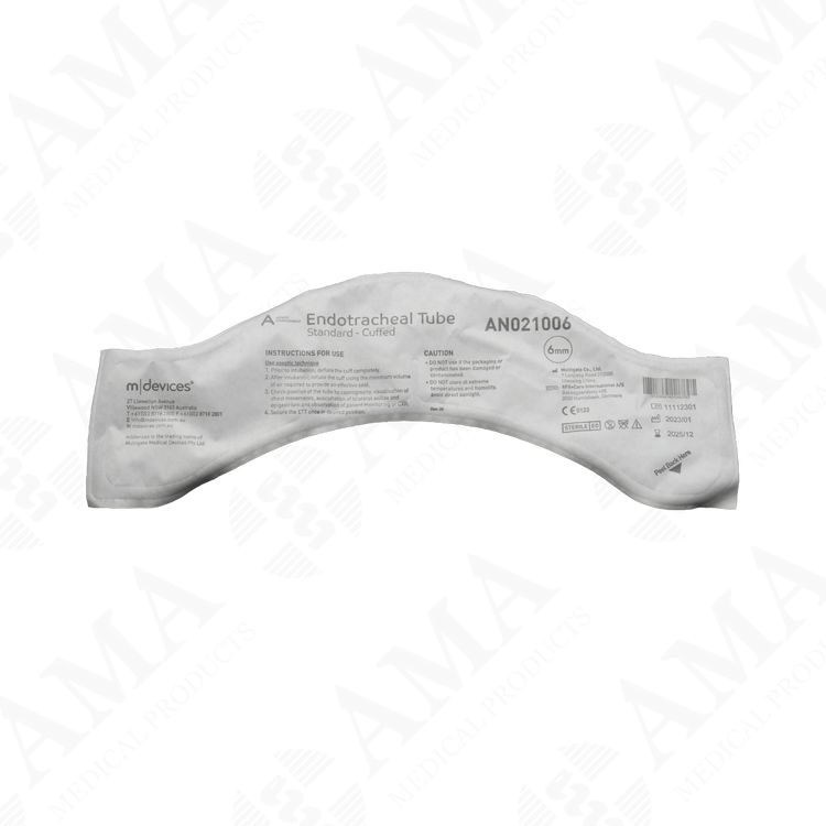 M Devices Endotracheal Tube Standard Cuffed Murphy Eye Sterile