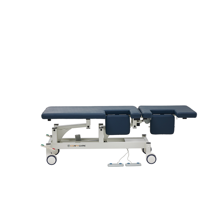 Pacific Medical 2 Section Cardiology Couch Navy Blue