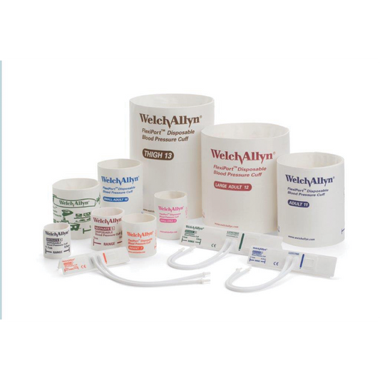Welch Allyn Blood Pressure Disposable Cuff FlexiPort Series - Various Sizes
