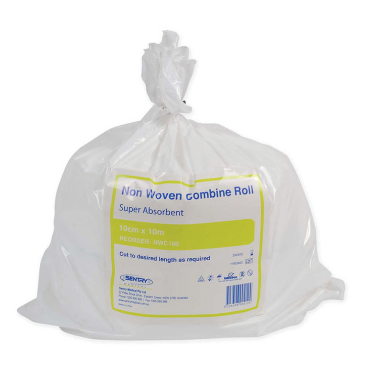 SENTRY Combine Dressing Roll Low Linting 10 x 10cm Non-Sterile
