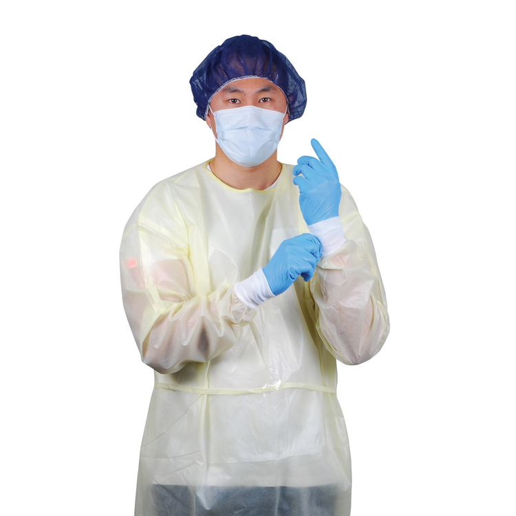 Sentry Medical OWEAR- Yellow Impervious Gown with Sof-Cuff (pk 10)