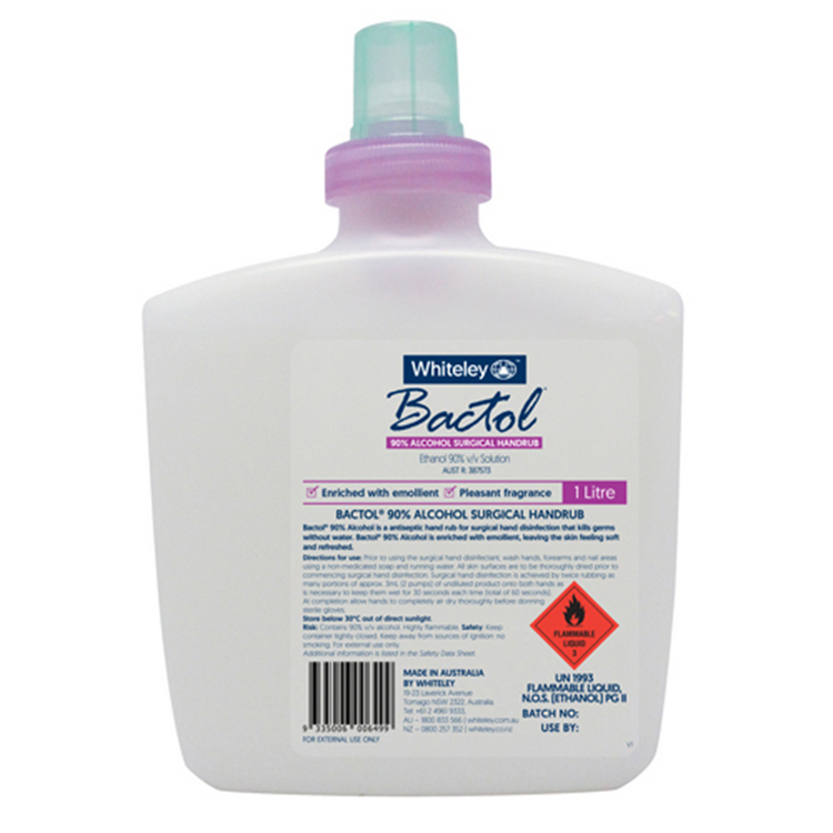 Whiteley Bactol 90% Alcohol Surgical Handrub