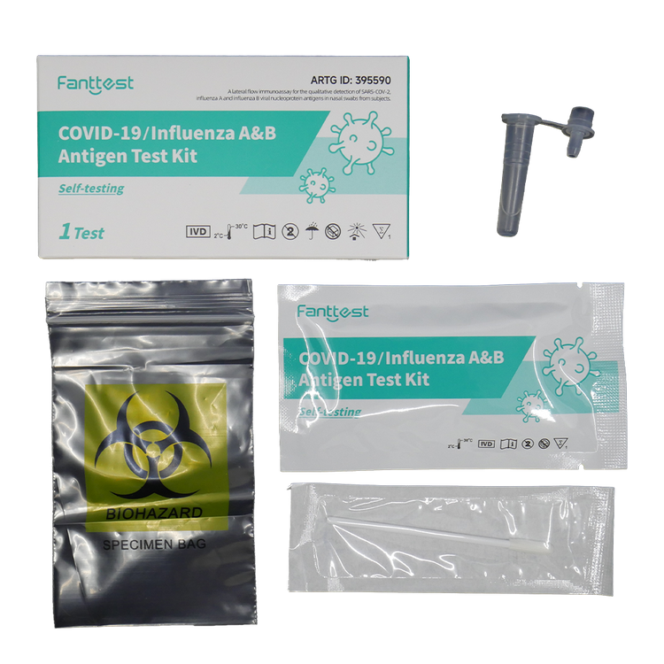 Fanttest COVID-19 /Influenza A&B 3-in-1 Antigen Test Kit