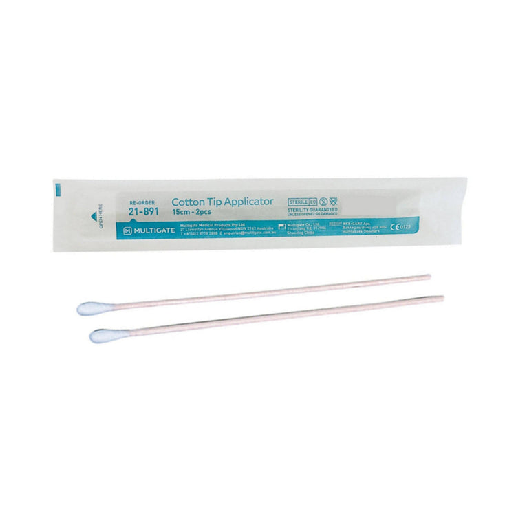 Multigate 21-891 Cotton Tipped Applicator (Pack of 2) 15cm Sterile