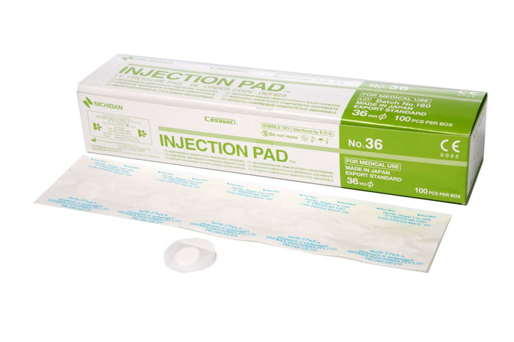 I.V. Pressure Pads 36mm Round White Latex Free Sterile