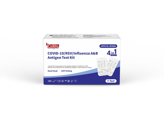 Cellife COVID-19, RSV, Influenza A and Influenza B Antigen Test Kit