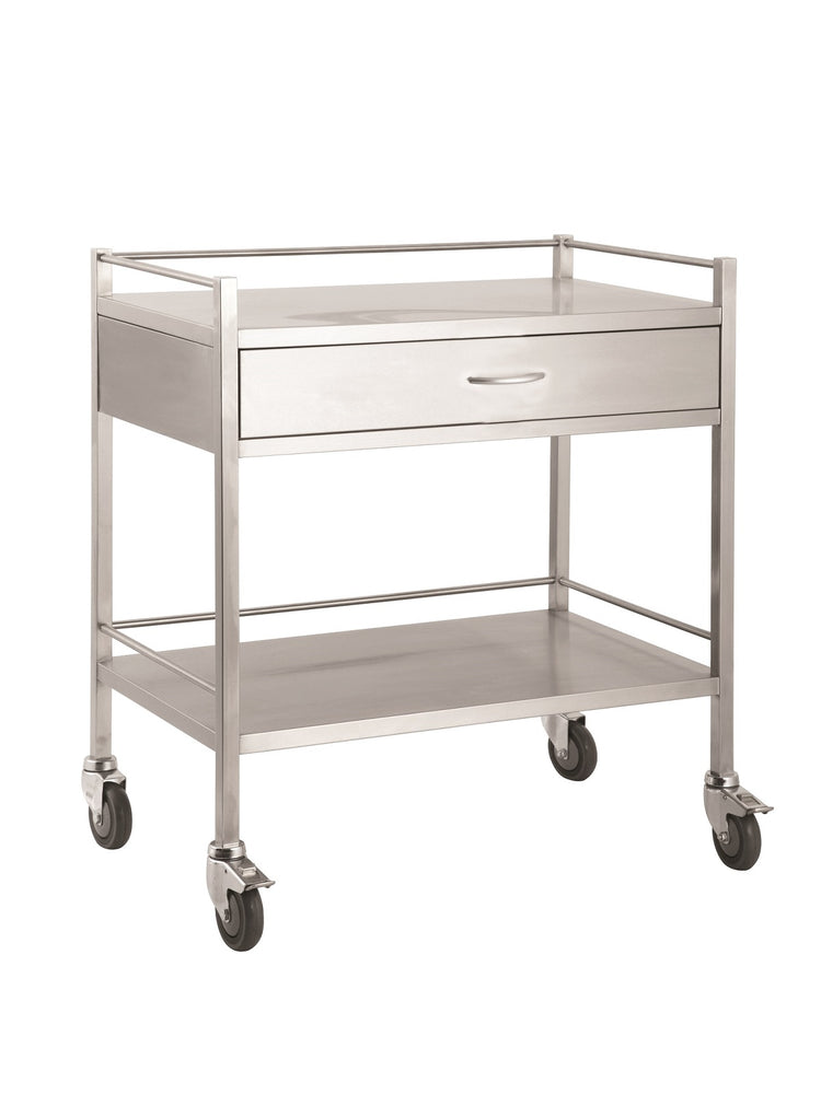 Pacific Medical 80 x 50 x 90cm Stainless Steel Trolley