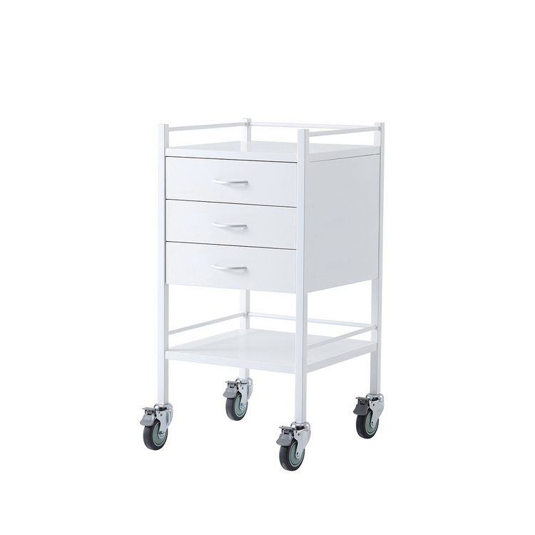 Pacific Medical 50 x 50 x 96.7cm Powder Coated Trolley