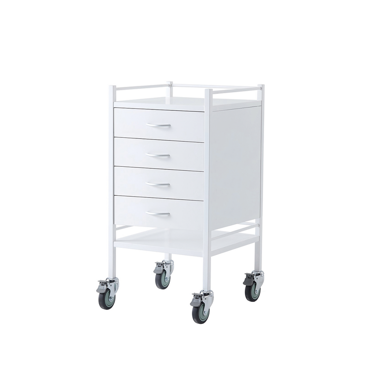 Pacific Medical 50 x 50 x 96.7cm Powder Coated Trolley