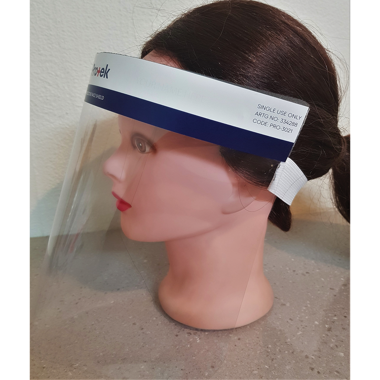 Protek Protective Face Shield with Elastic Strap