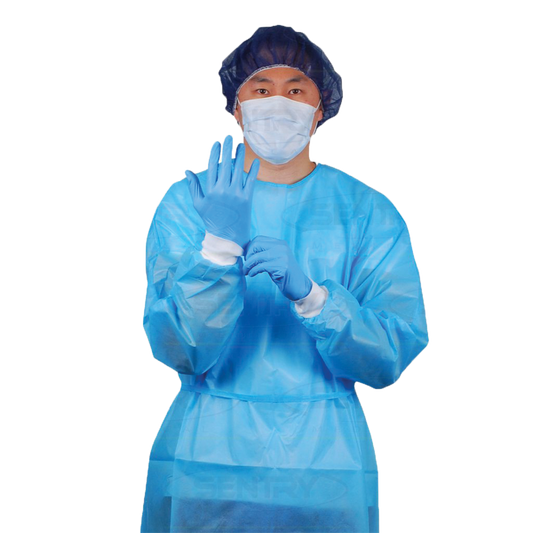 Sentry Medical OWEAR - Blue Impervious Gown with Sof-Cuff (pk 10)