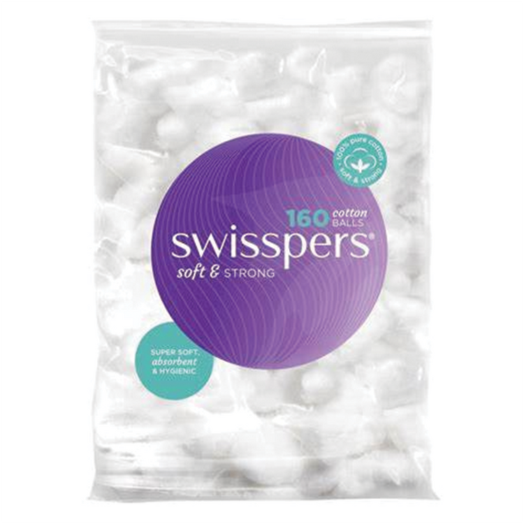 Swisspers Cotton Wool Balls 160 White