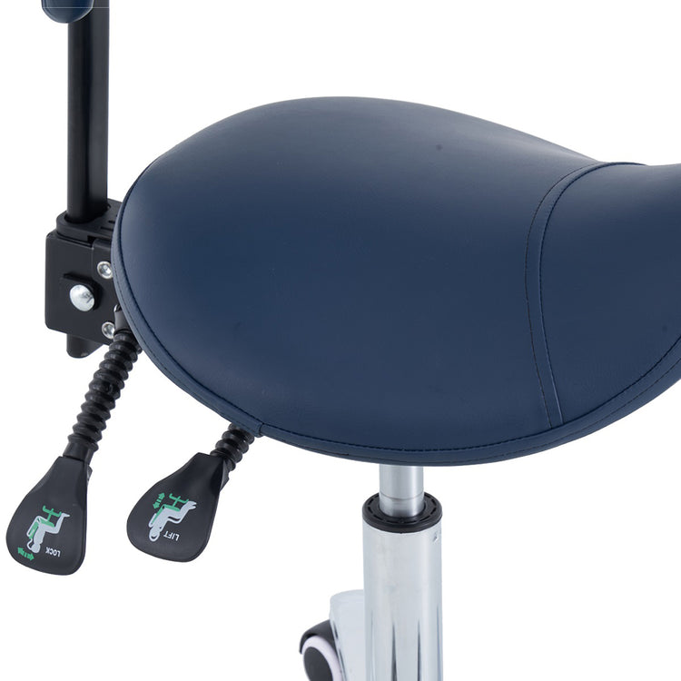 Pacific Medical Saddle Stool with Backrest