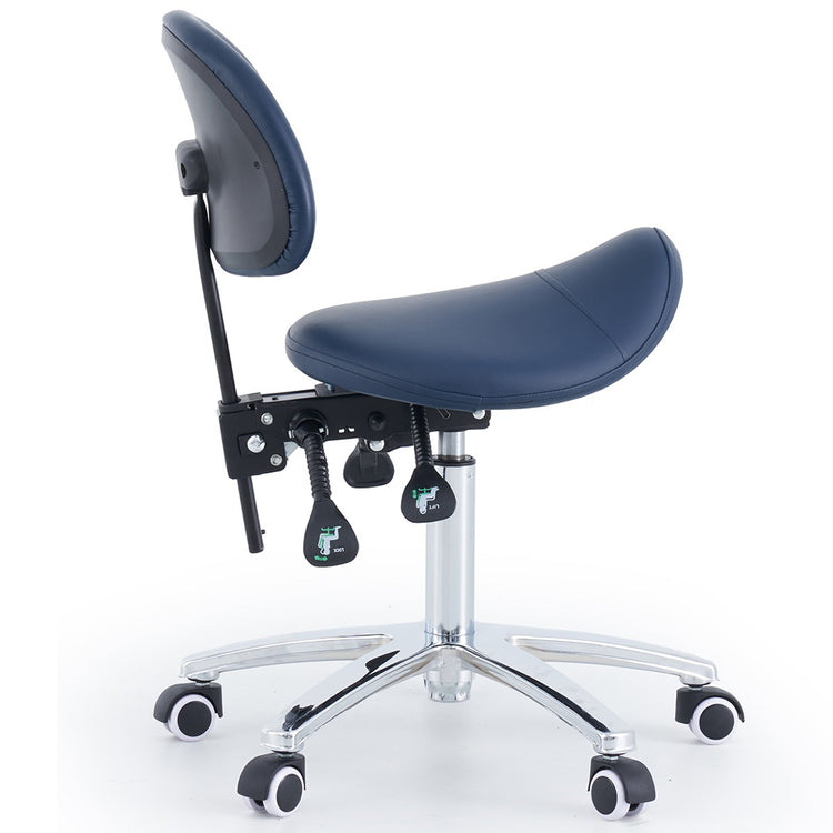 Pacific Medical Saddle Stool with Backrest