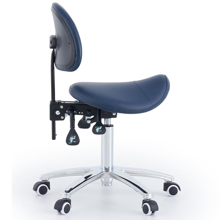 Pacific Medical Saddle Stool with Backrest