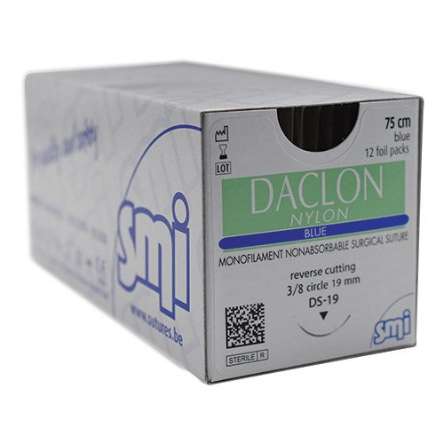 SMI Daclon Non-Absorbable Monofilament Suture - Blue
