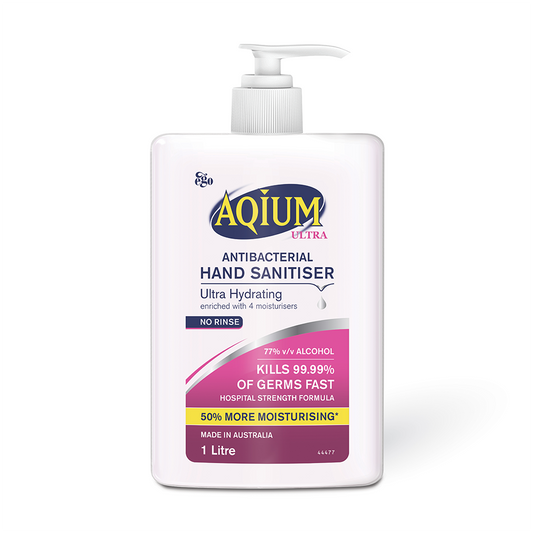 Aqium Ultra Antibacterial Hand Sanitiser with Pump (Various Sizes)