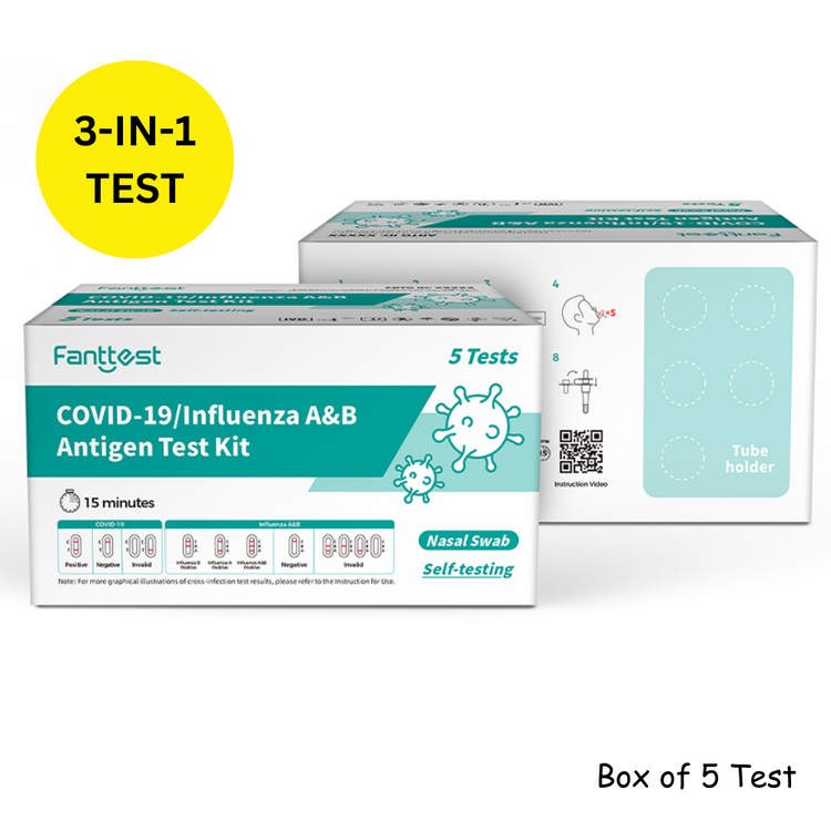 Fanttest COVID-19 /Influenza A&B 3-in-1 Antigen Test Kit
