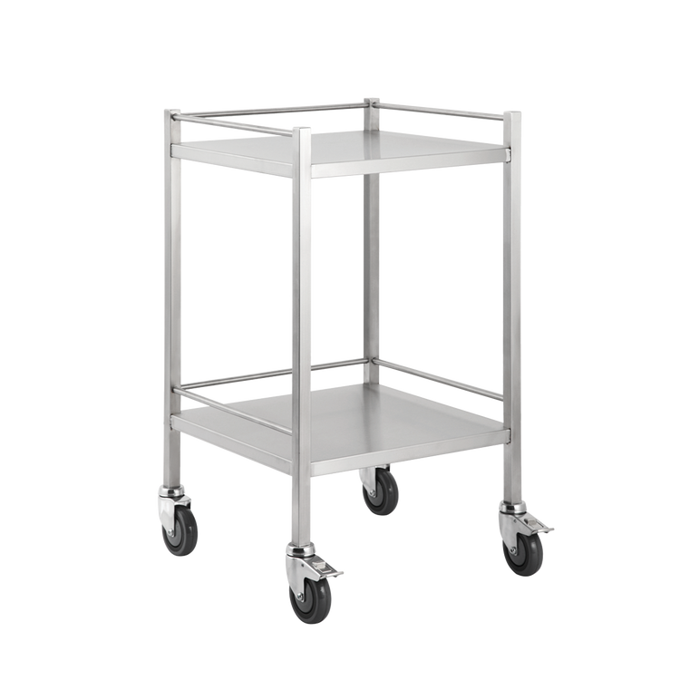 Pacific Medical 50cm x 50cm x 90cm Stainless Steel Trolley