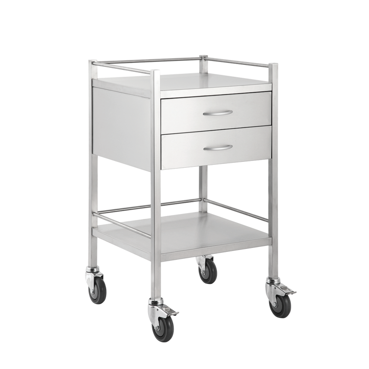 Pacific Medical 50cm x 50cm x 90cm Stainless Steel Trolley