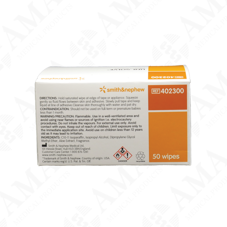 Smith & Nephew Uni Solve Adhesive Remover Wipe
