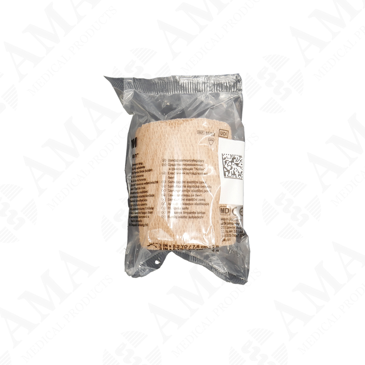 3M Coban 1583 Self Adherent Wrap 75mm x 2M Natural