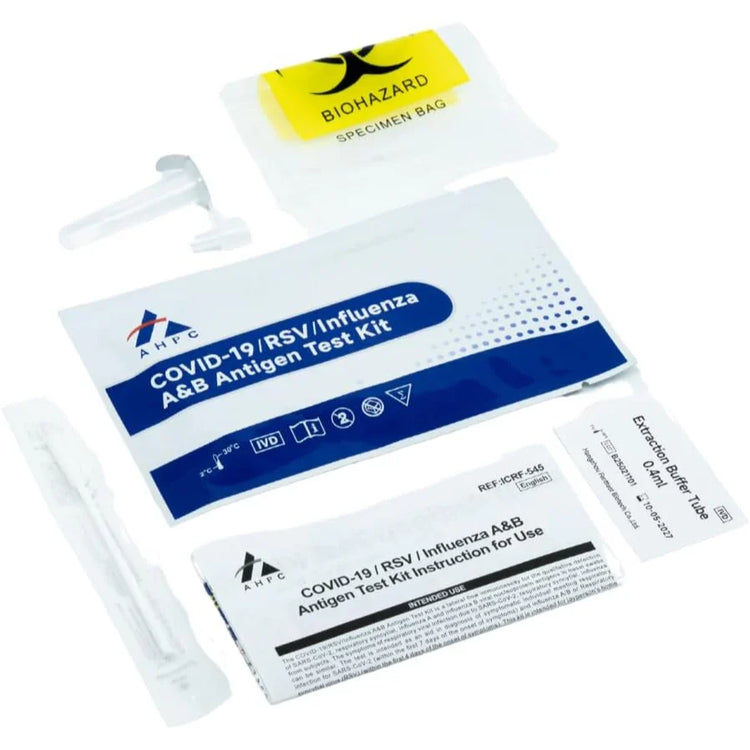 AHPC 4-in-1 Rapid Antigen Test (Covid-19, RSV and Influenza A&B) 1 Single Test