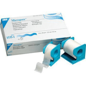 3M Micropore Paper Surgical Tape - White with Dispenser