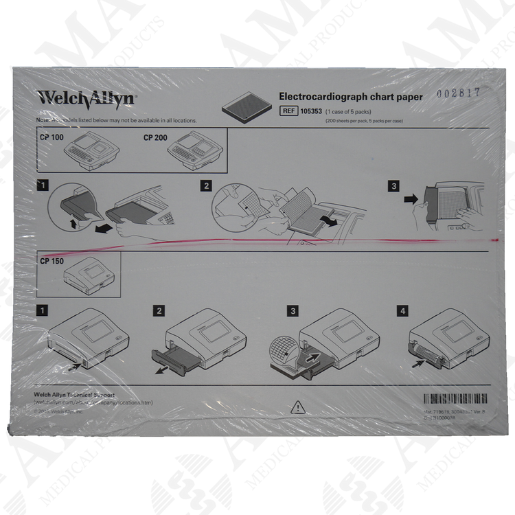 Welch Allyn Chart Paper ZFold ECG