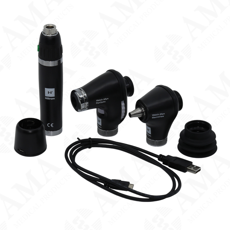 Hillrom Welch Allyn 71-PM2LXU Portable Diagnostic Set PanOptic Basic, MacroView Basic, Li-Ion Basic Power Handle USB