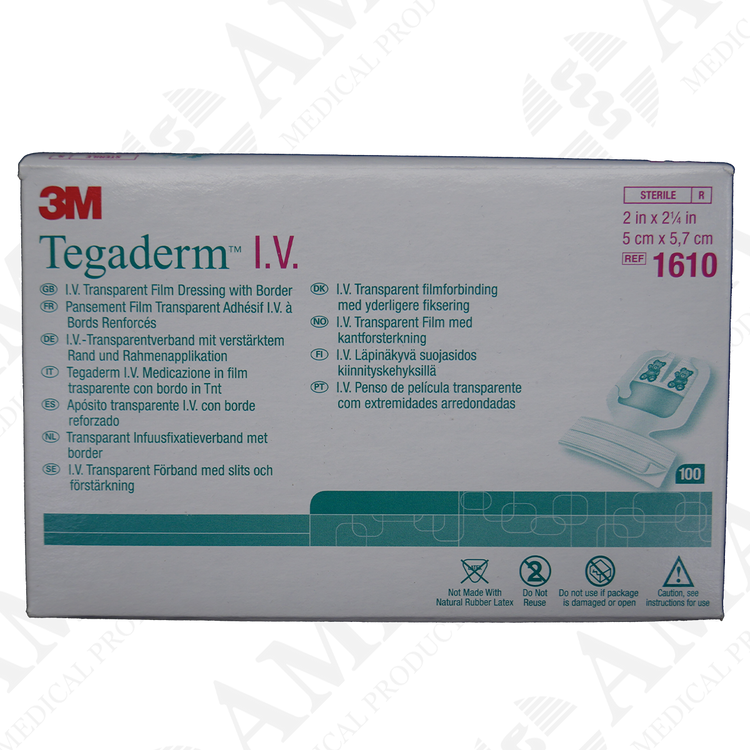 3M Tegaderm 1610 Paediatric IV Transparent Film Dressing 5 x 5.7cm