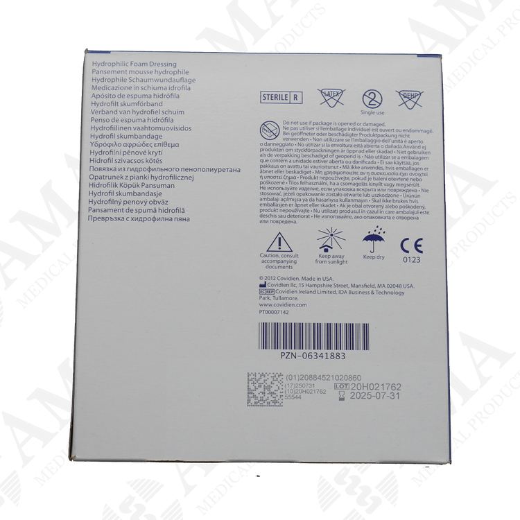 Covidien Kendall - Hydrophilic Foam Dressing 10.2 x 10.2cm