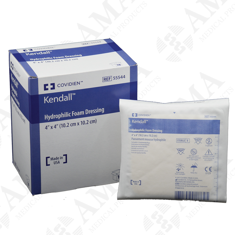 Covidien Kendall - Hydrophilic Foam Dressing 10.2 x 10.2cm