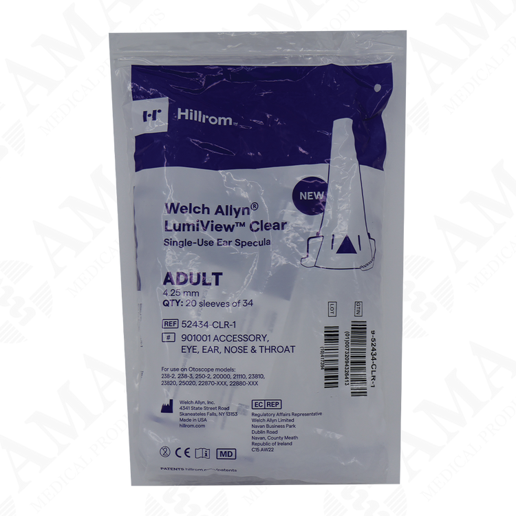 Hillrom Welch Allyn Universal LumiView Clear Disposable Ear Speculum