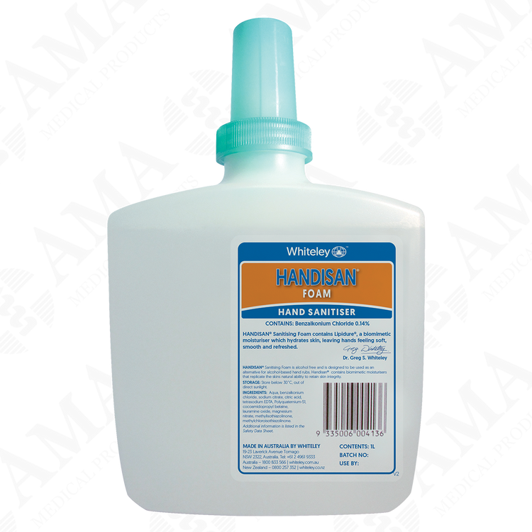 Handison Foam Hand Sanitiser Alcohol Free (Various Sizes)
