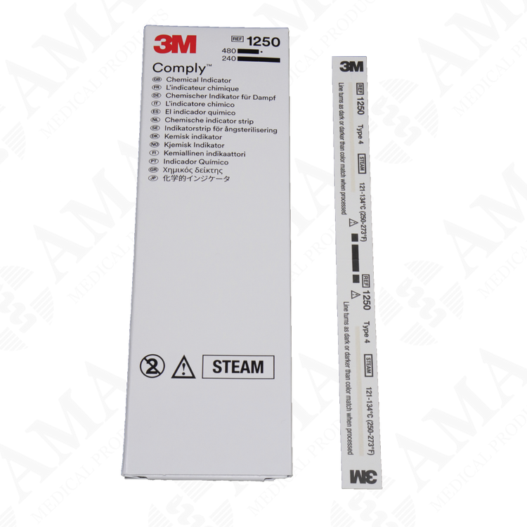 3M Steam Chemical Indicator Comply Strip