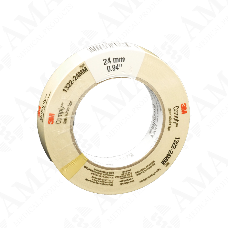 3M Comply™ Steam Indicator Tape 24mm x 55m Beige Lead-Free