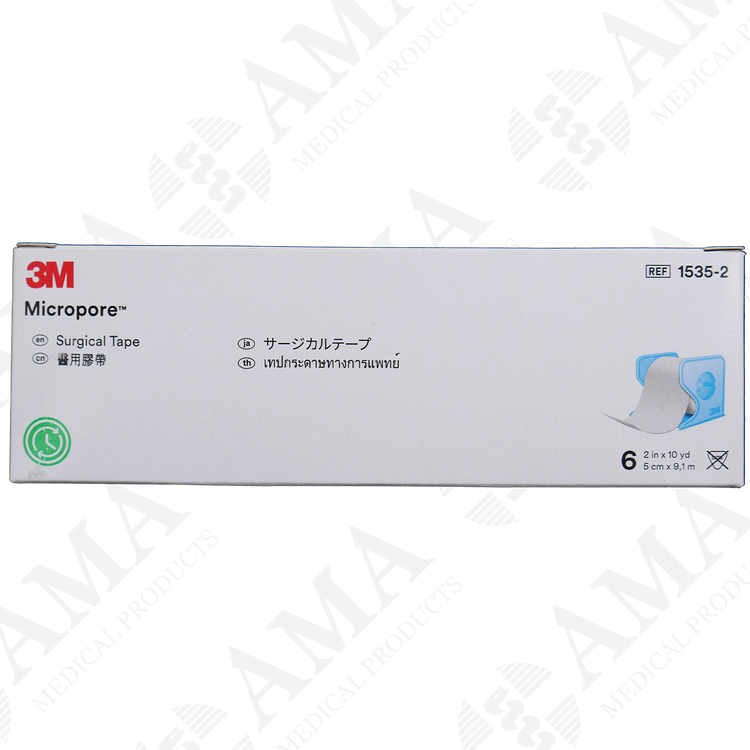 3M Micropore Paper Surgical Tape - White with Dispenser