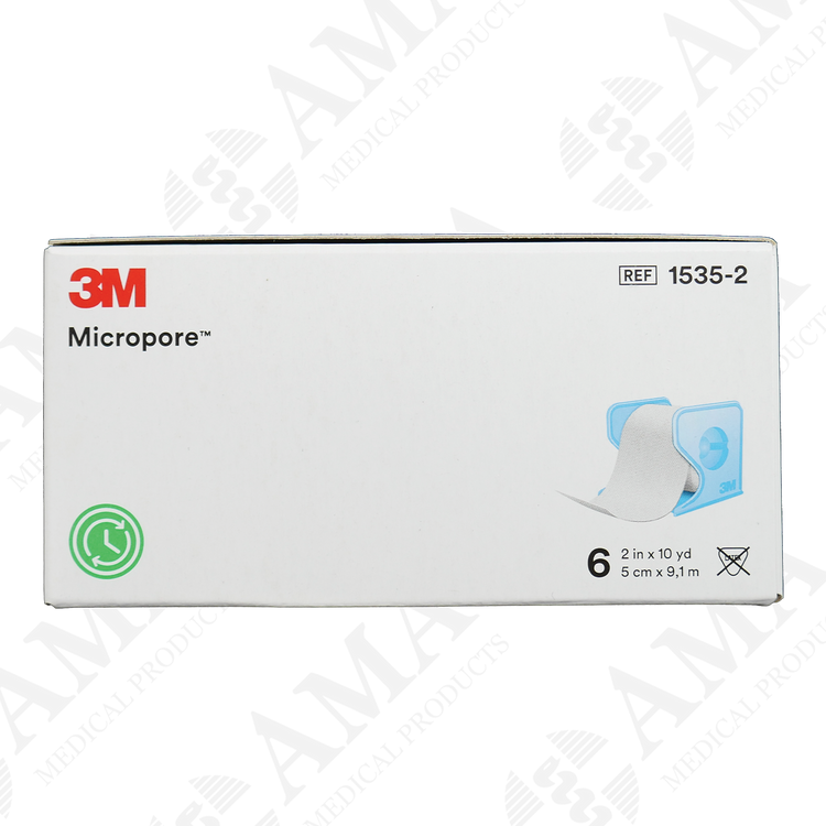 3M Micropore Paper Surgical Tape - White with Dispenser